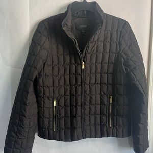 J Crew quilted black jacket